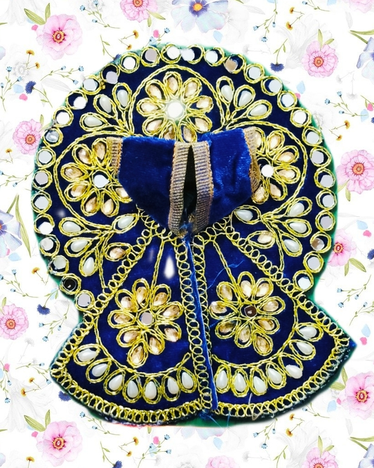 Laddu Gopal Poshak/ Laddu Gopal Dresses - Kundan Moti Mirror Work